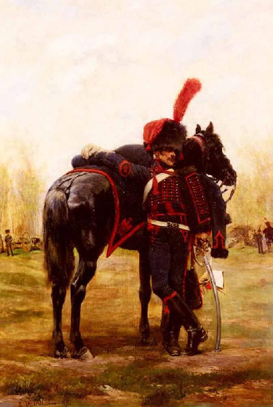 Edouard Detaille Artillerie a cheval de la Garde Imperiale France oil painting art